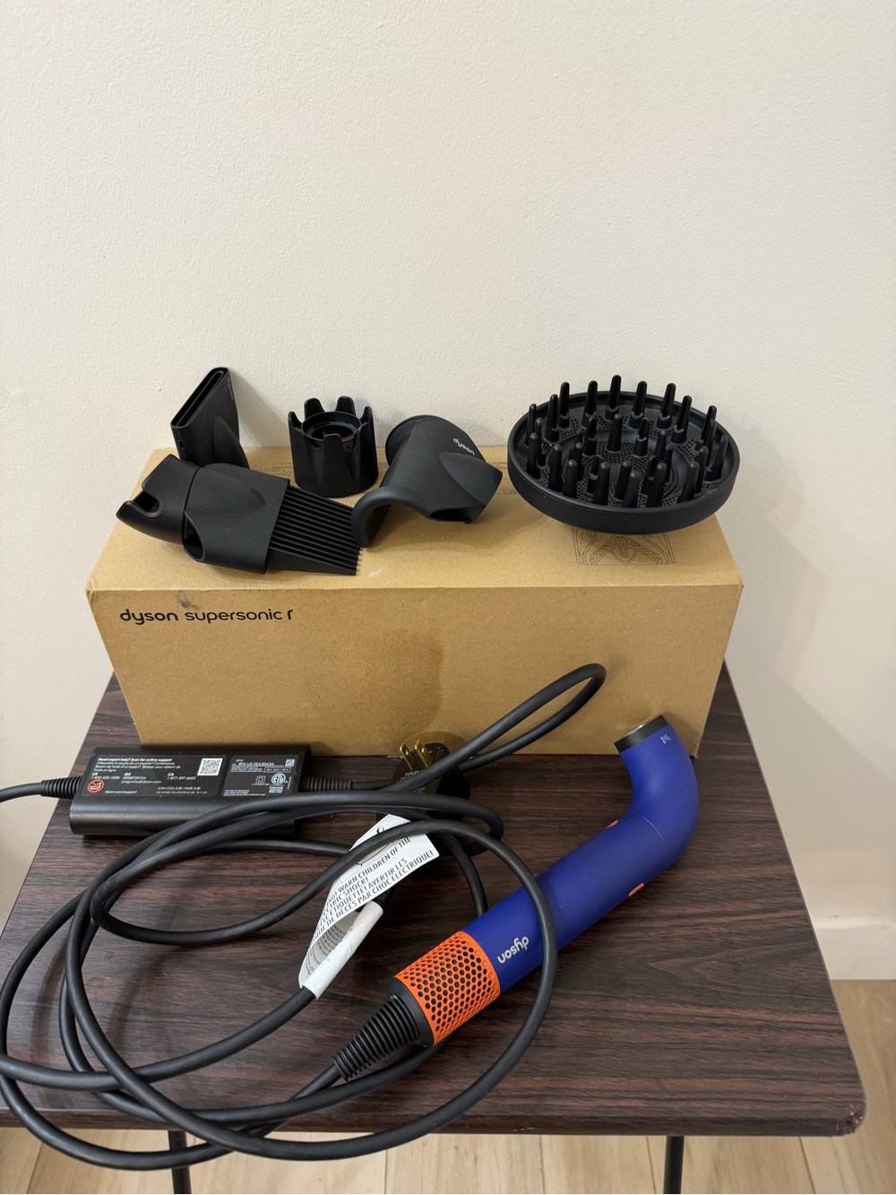Dyson Supersonic r Professional Hair Dryer HD18-Blue/Orange with AttachmentsBox